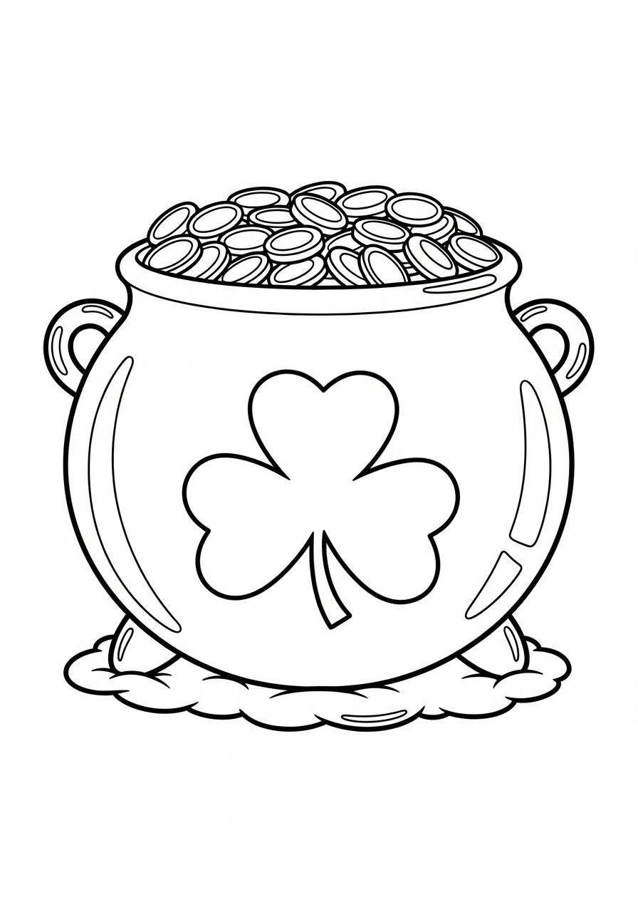 printable shamrock coloring page