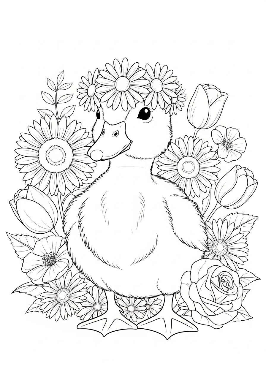 full size duck coloring pages