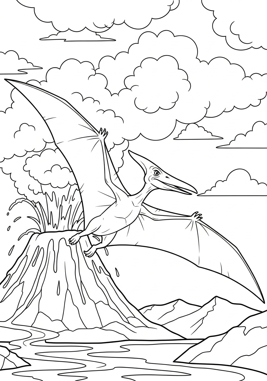 Pterodactyl Coloring Pages 5 Pterodactyl coloring pages kids