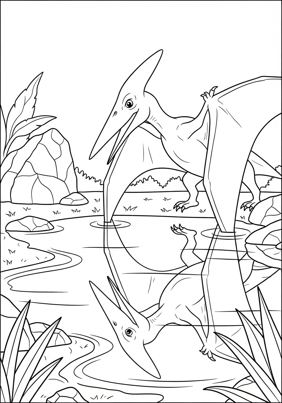 Pterodactyl Coloring Pages 11 printable Pterodactyl coloring sheets
