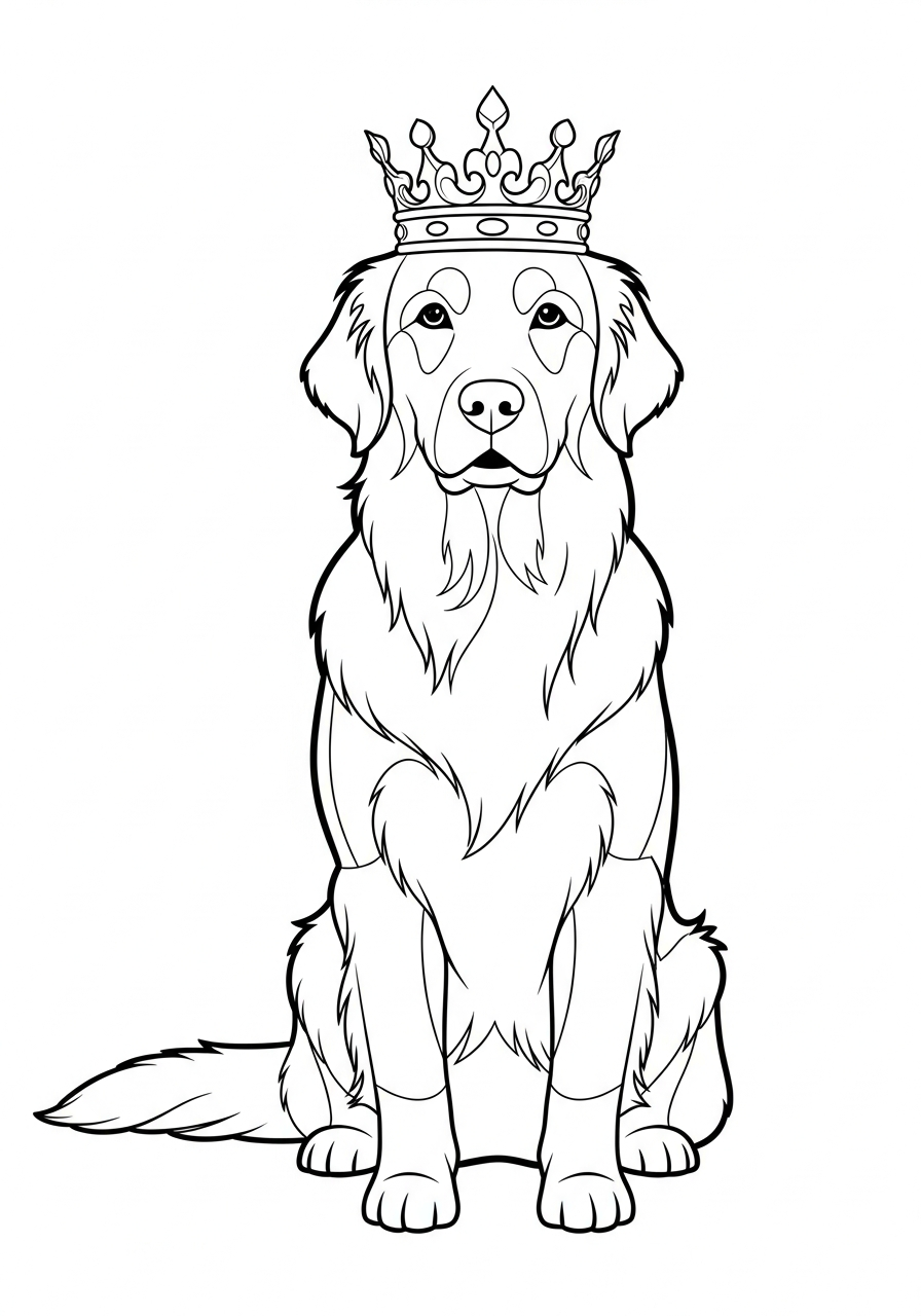 Golden retriever coloring pages download