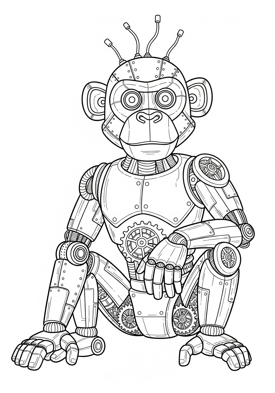 top Monkey coloring pages