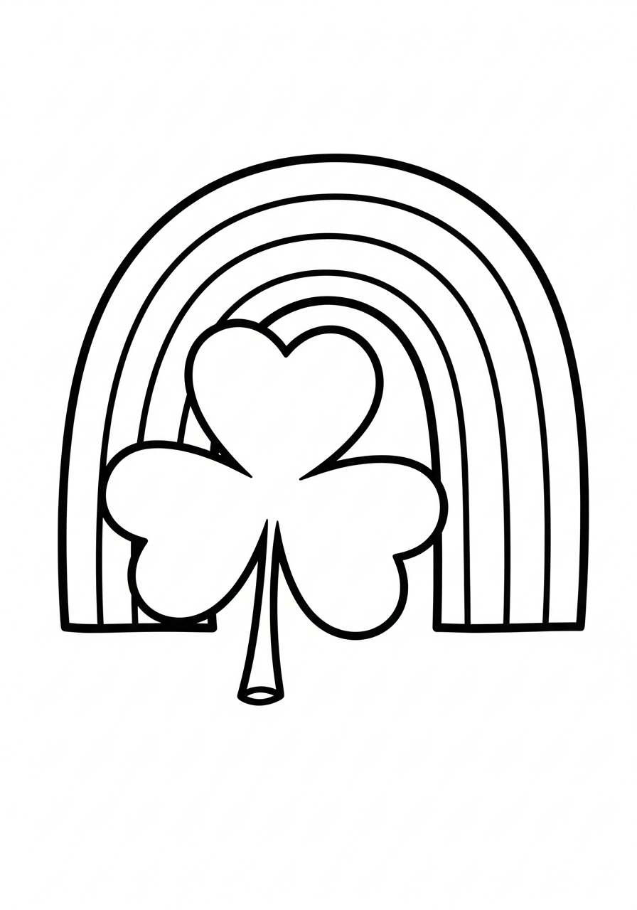 free printable Shamrock coloring sheet