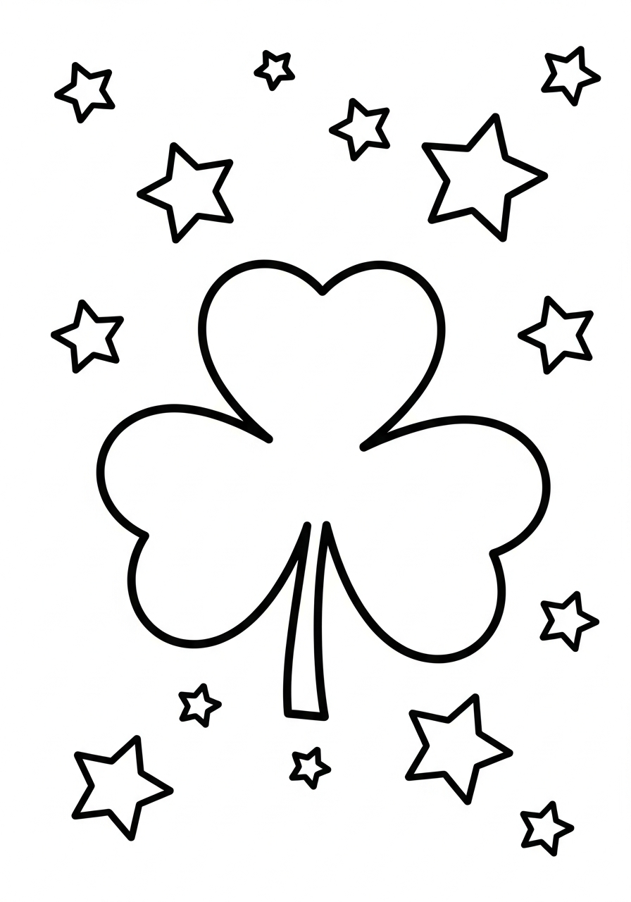 free Shamrock coloring page