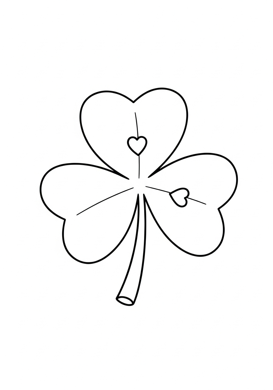 Shamrock coloring pages for school