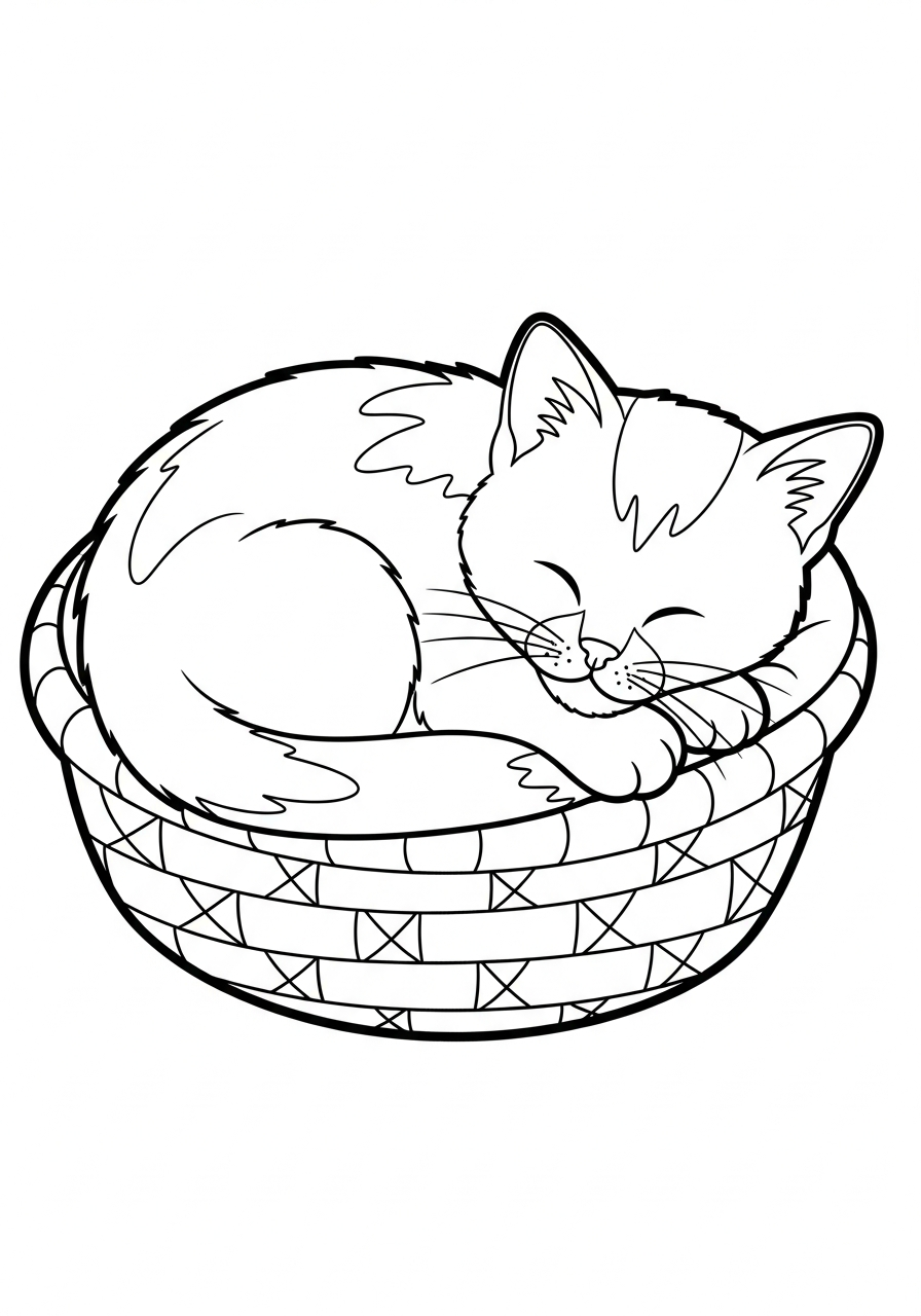 kitten coloring page free printable