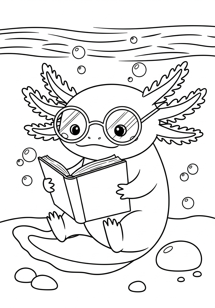 axolotl coloring pages pdf to print 1