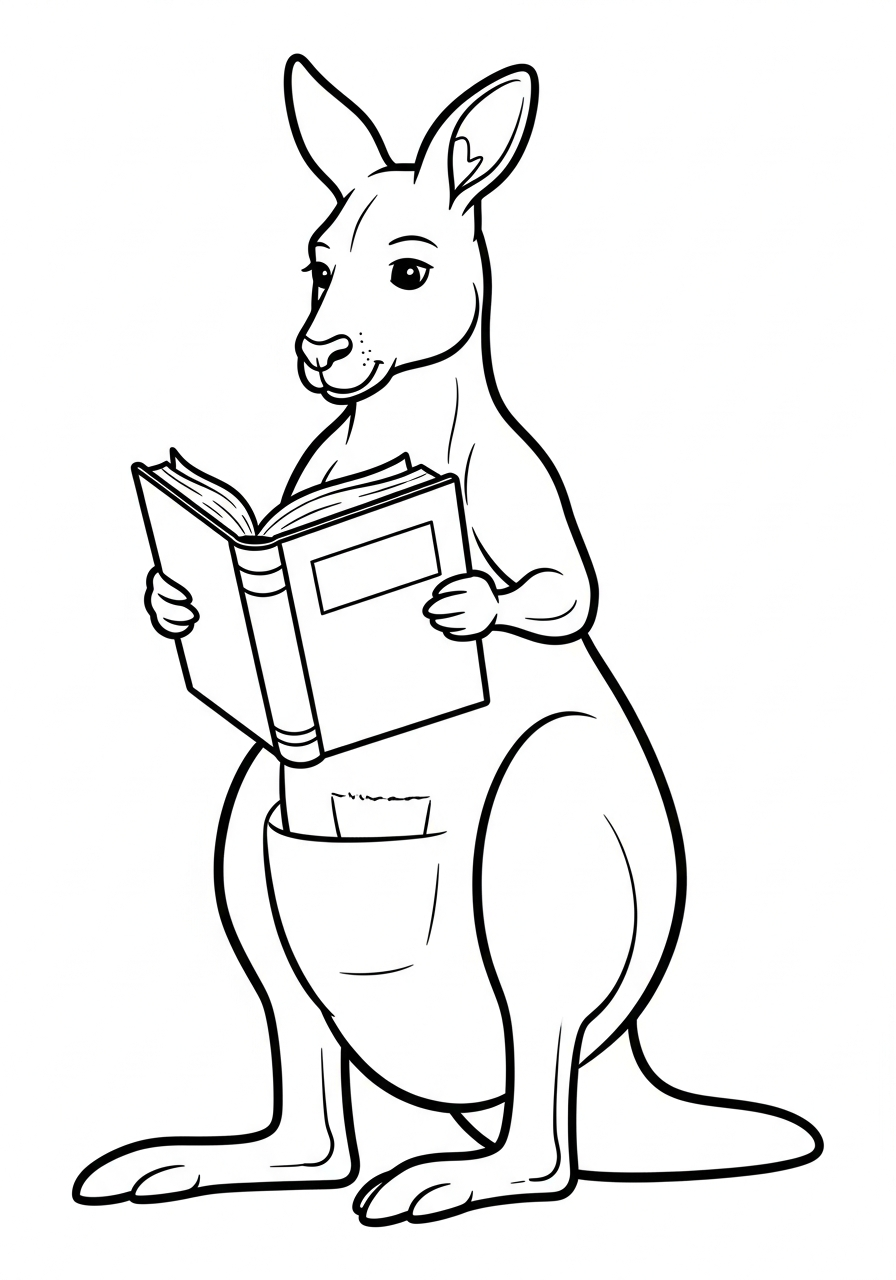 Kangaroo pictures to color 1