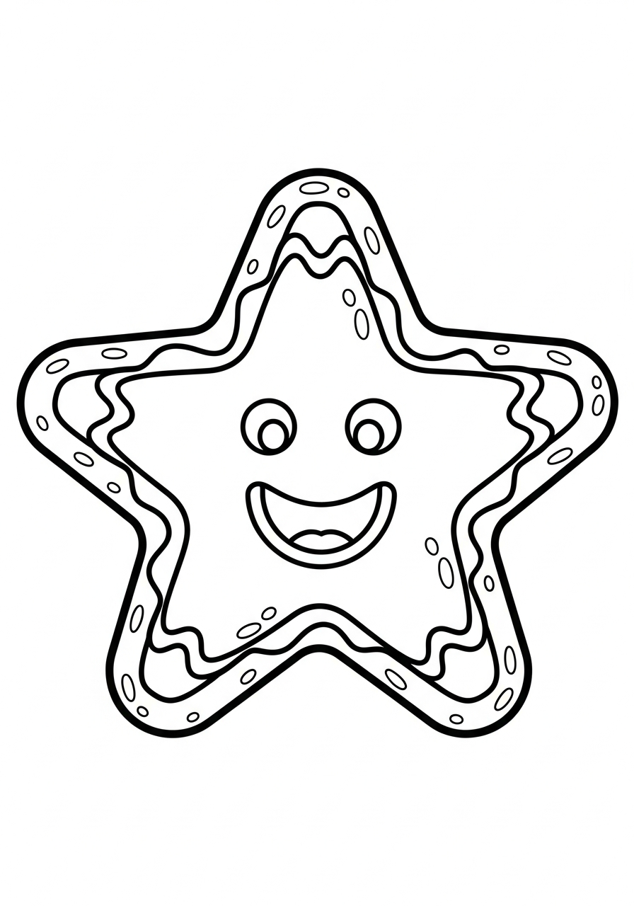 Gingerbread template for coloring