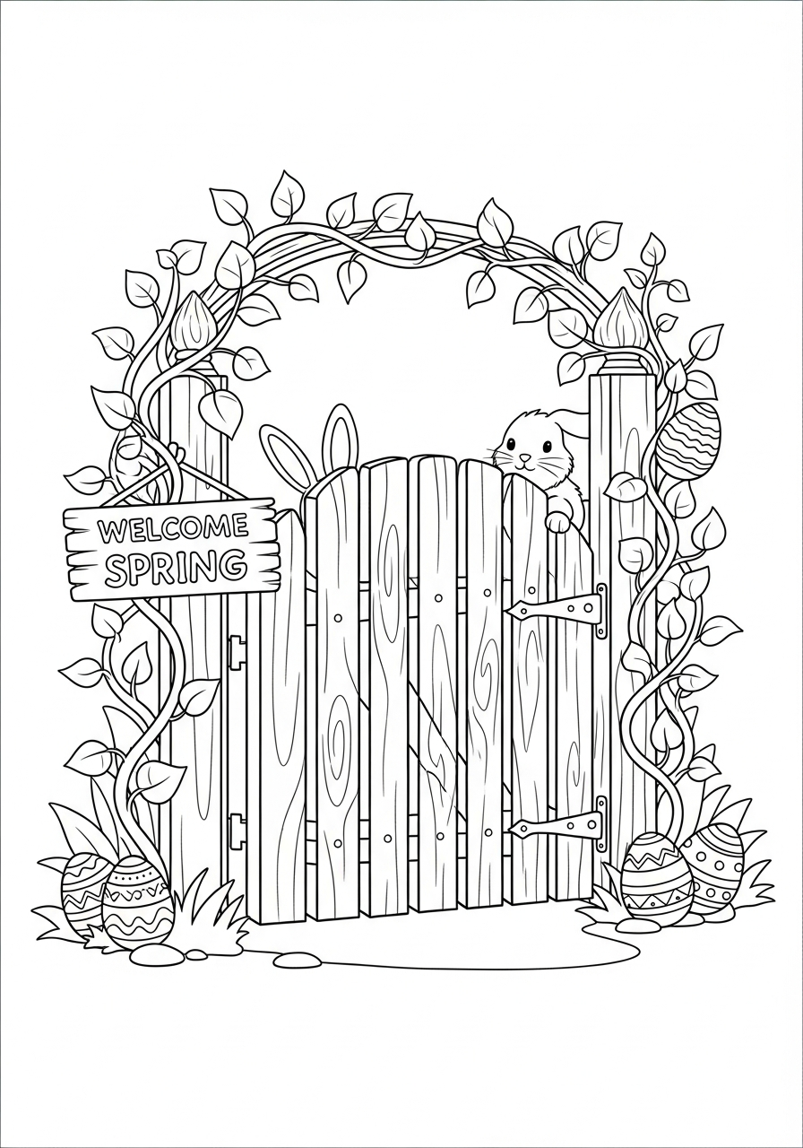 Easter coloring page to print 1