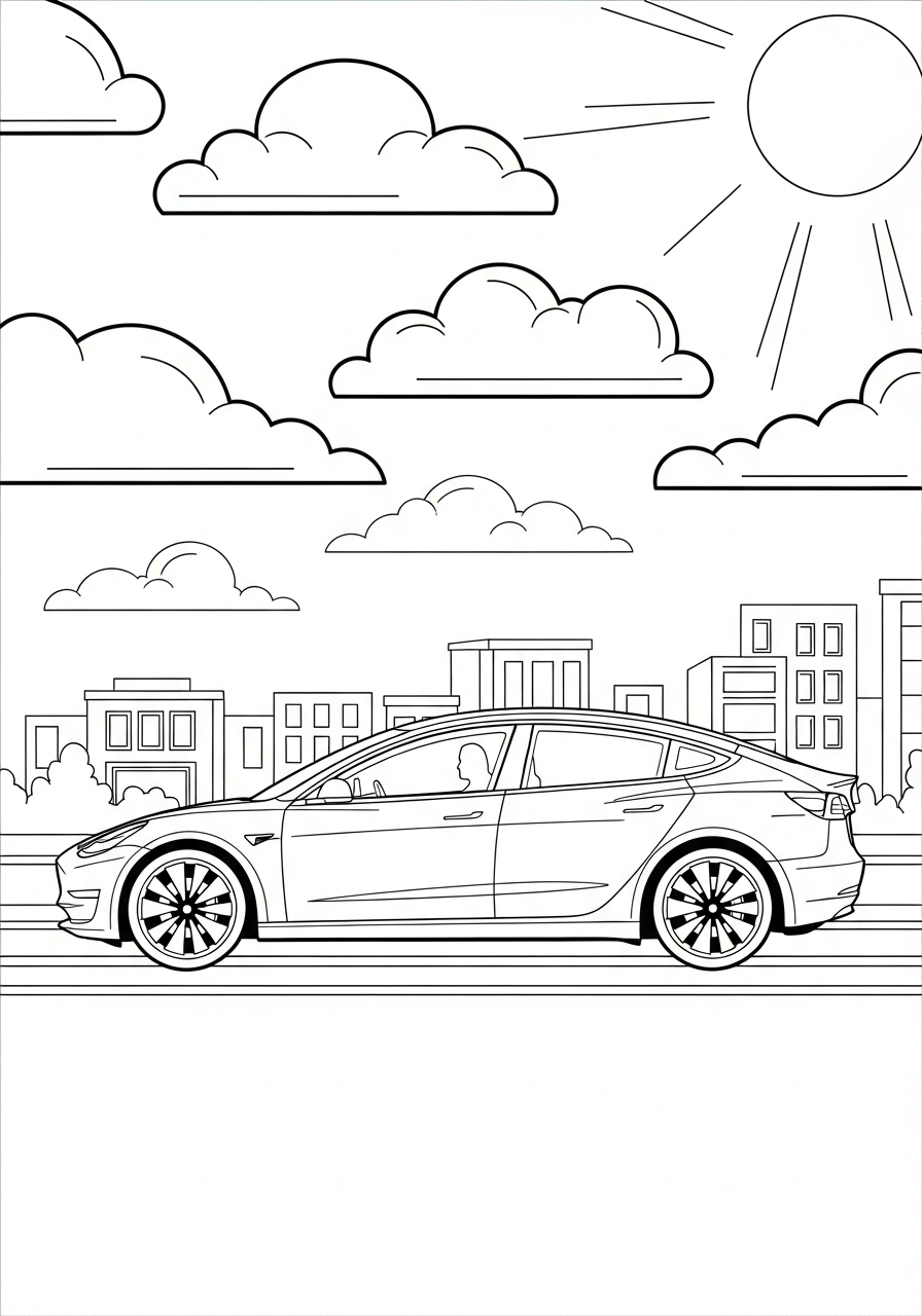 Tesla coloring pages pdf 1