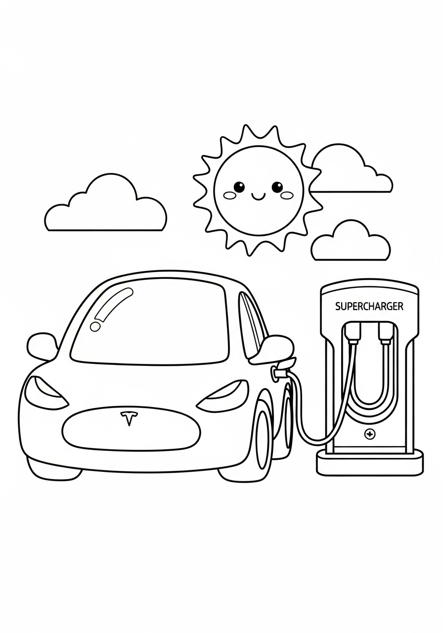 Tesla coloring sheets free