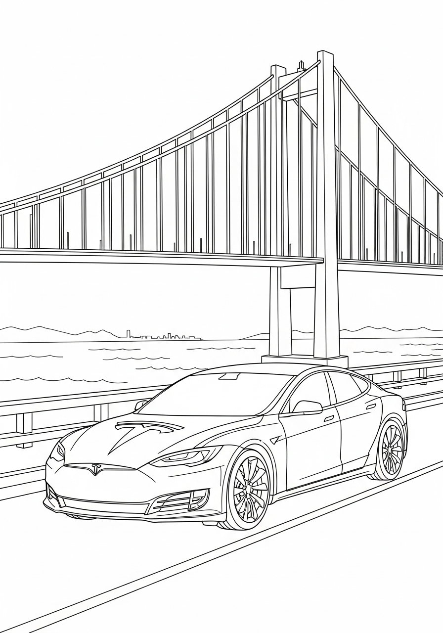 Tesla coloring pages for boys