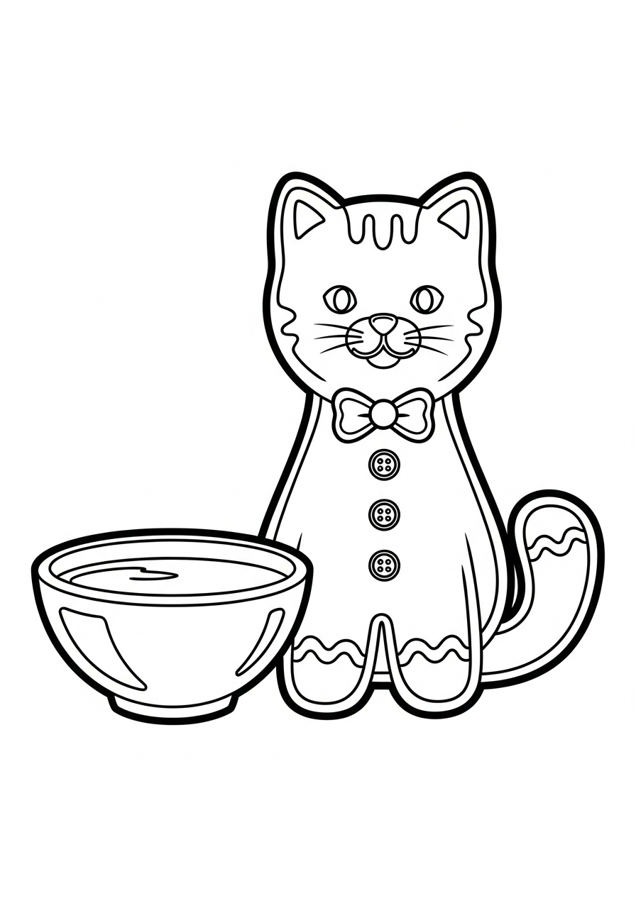 Gingerbread coloring pages for toddlers 2
