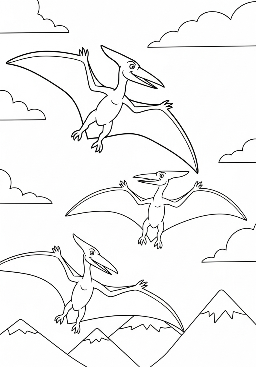 Pterodactyl Coloring Pages 27 Pterodactyl colouring sheets