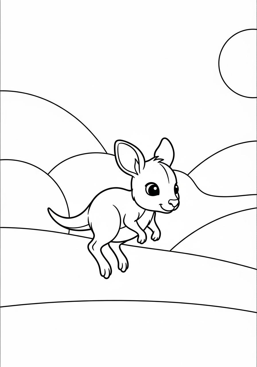 Kangaroo coloring pages pdf