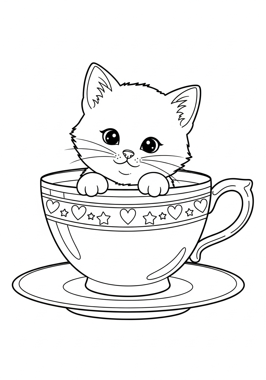 print kitten coloring pages