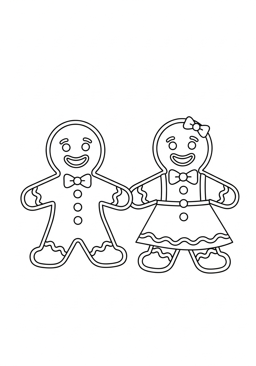 high quality Gingerbread coloring pages
