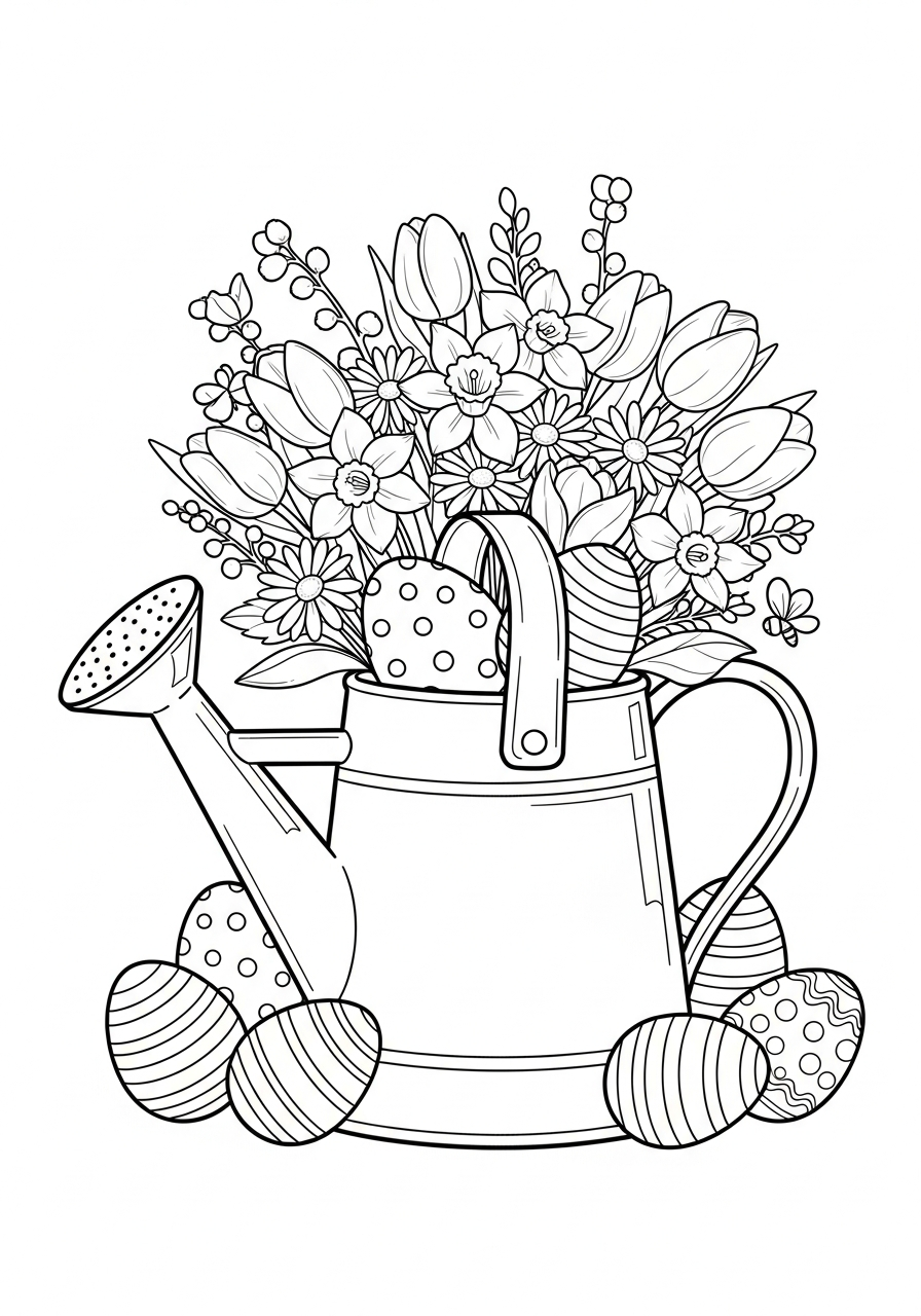 printable Easter coloring pages pdf 1
