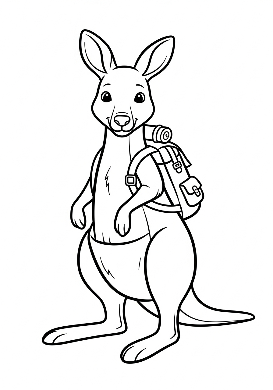 Kangaroo colouring sheets