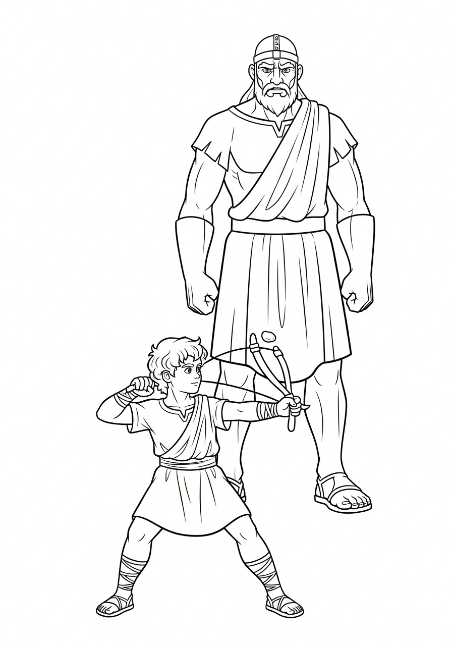 free printable David and Goliath coloring pages