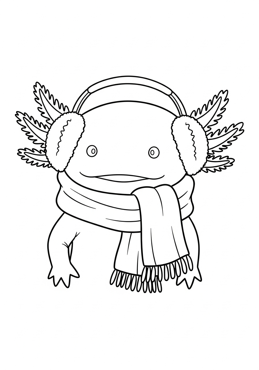 large axolotl coloring pages