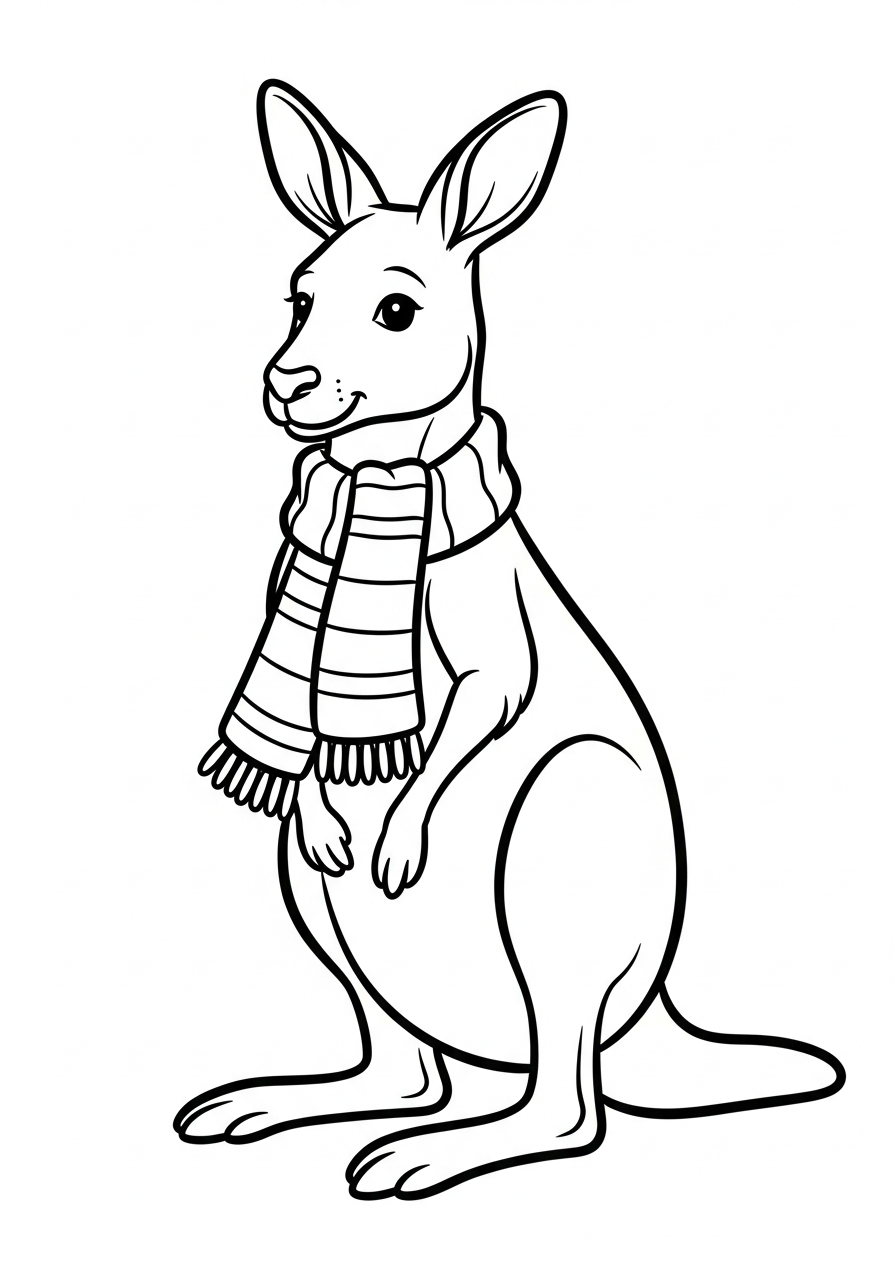 Kangaroo coloring book 1