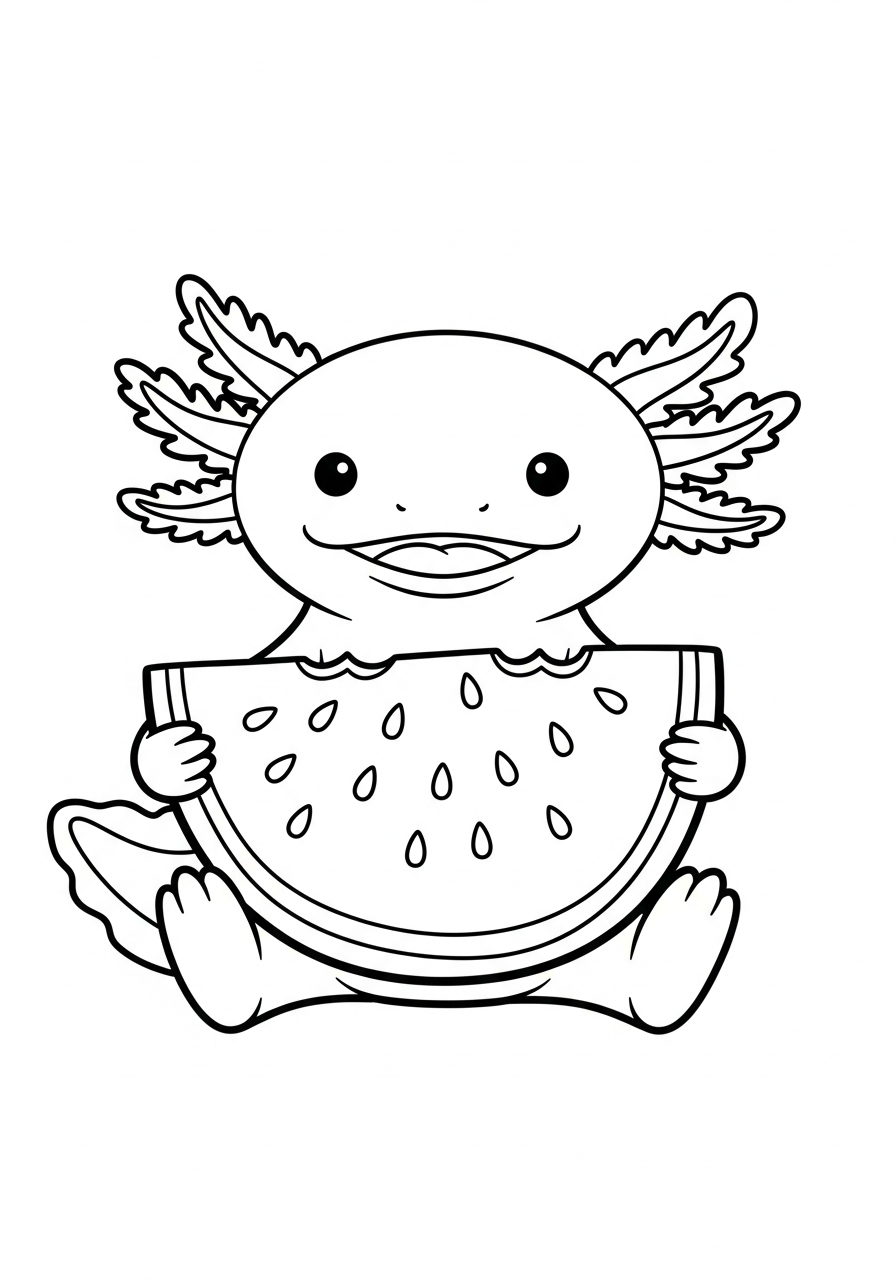 axolotl coloring pages advanced