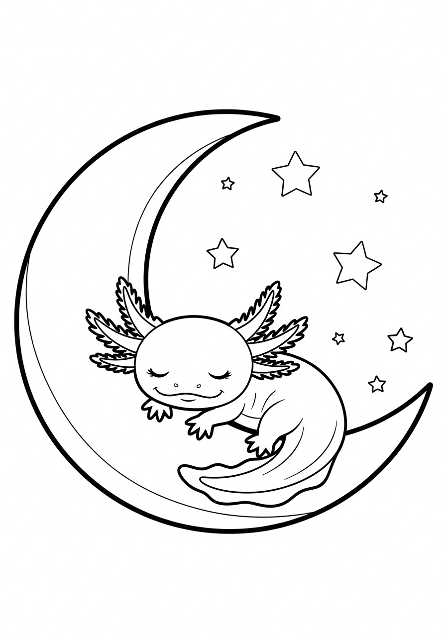 free printable axolotl coloring sheet