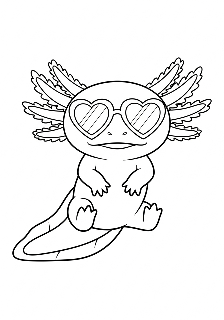 axolotl pictures to color