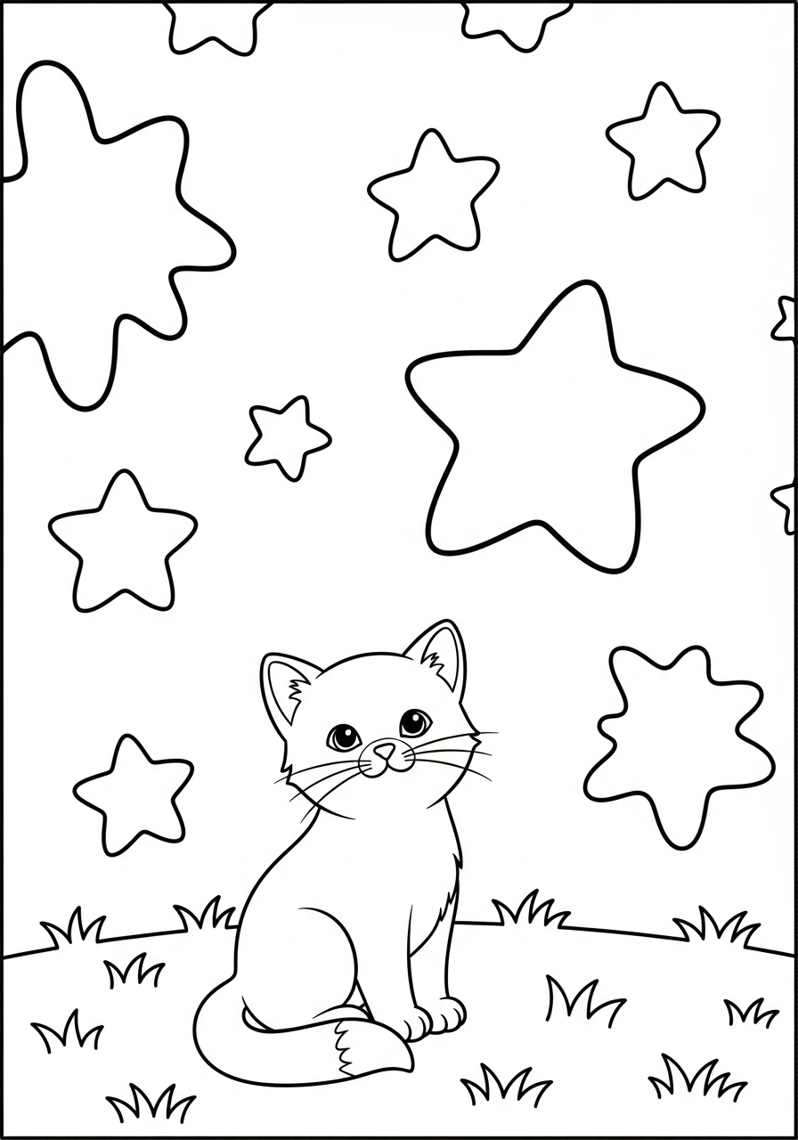 high quality kitten coloring pages