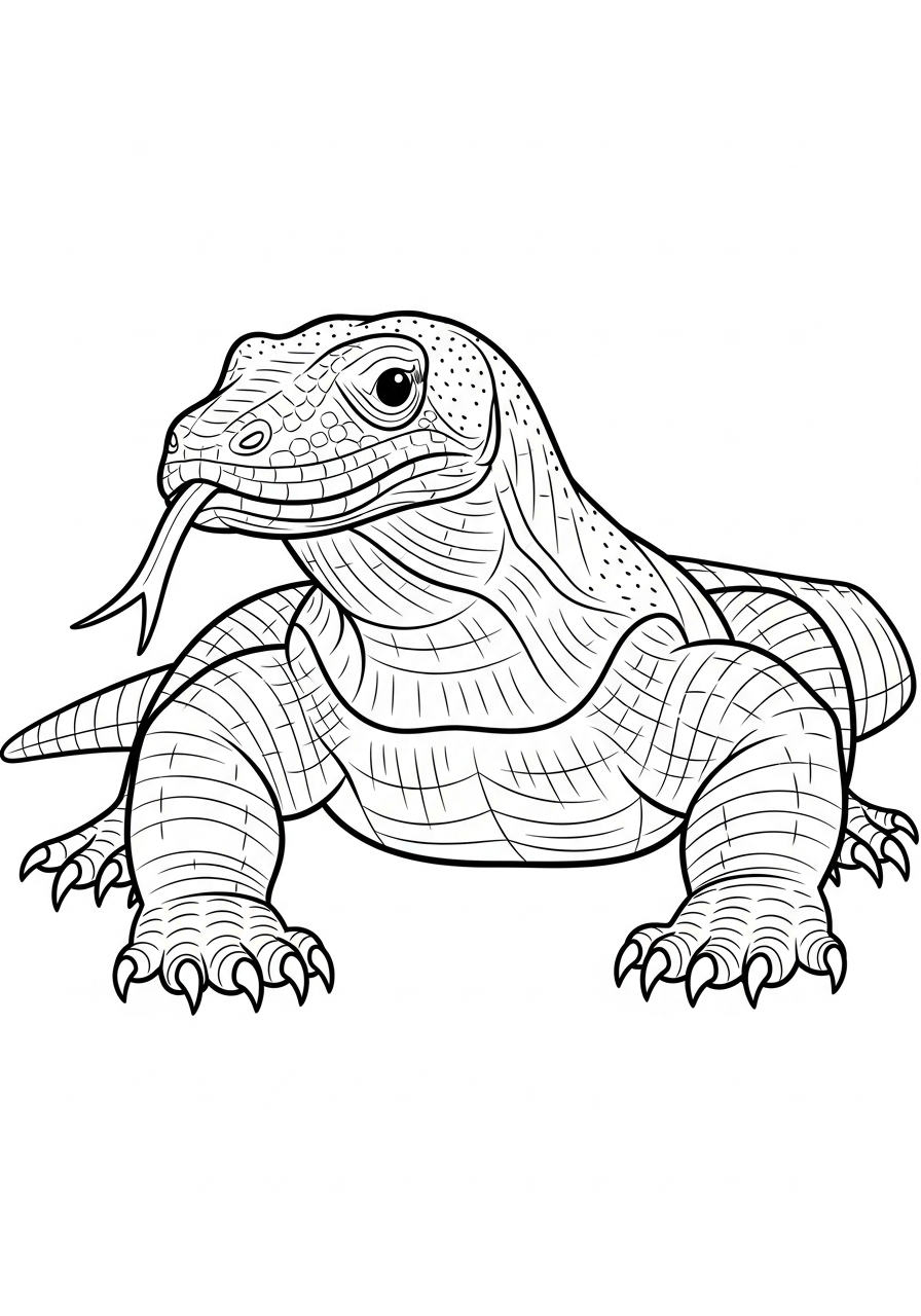 free komodo dragon coloring pages pdf printable