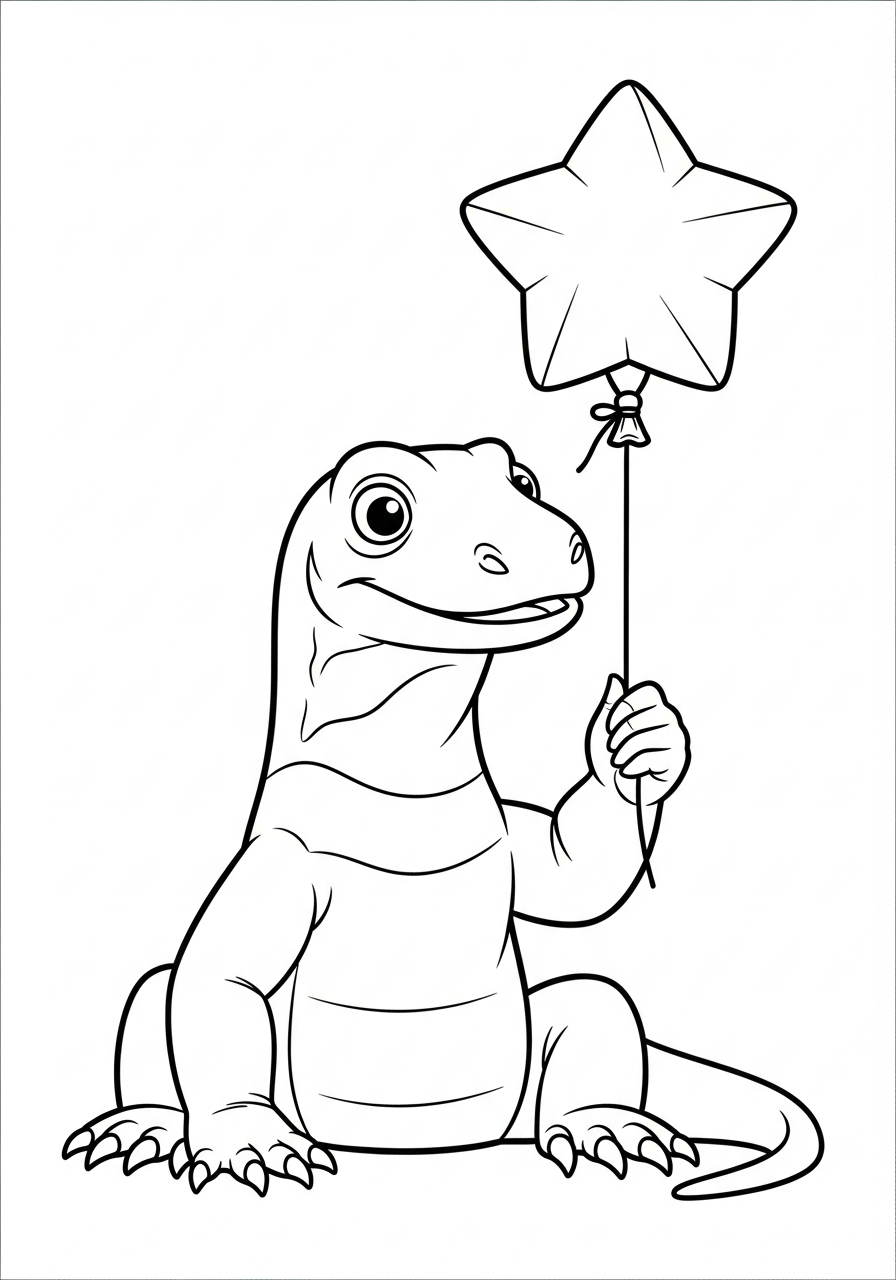 komodo dragon coloring pages for kindergarten