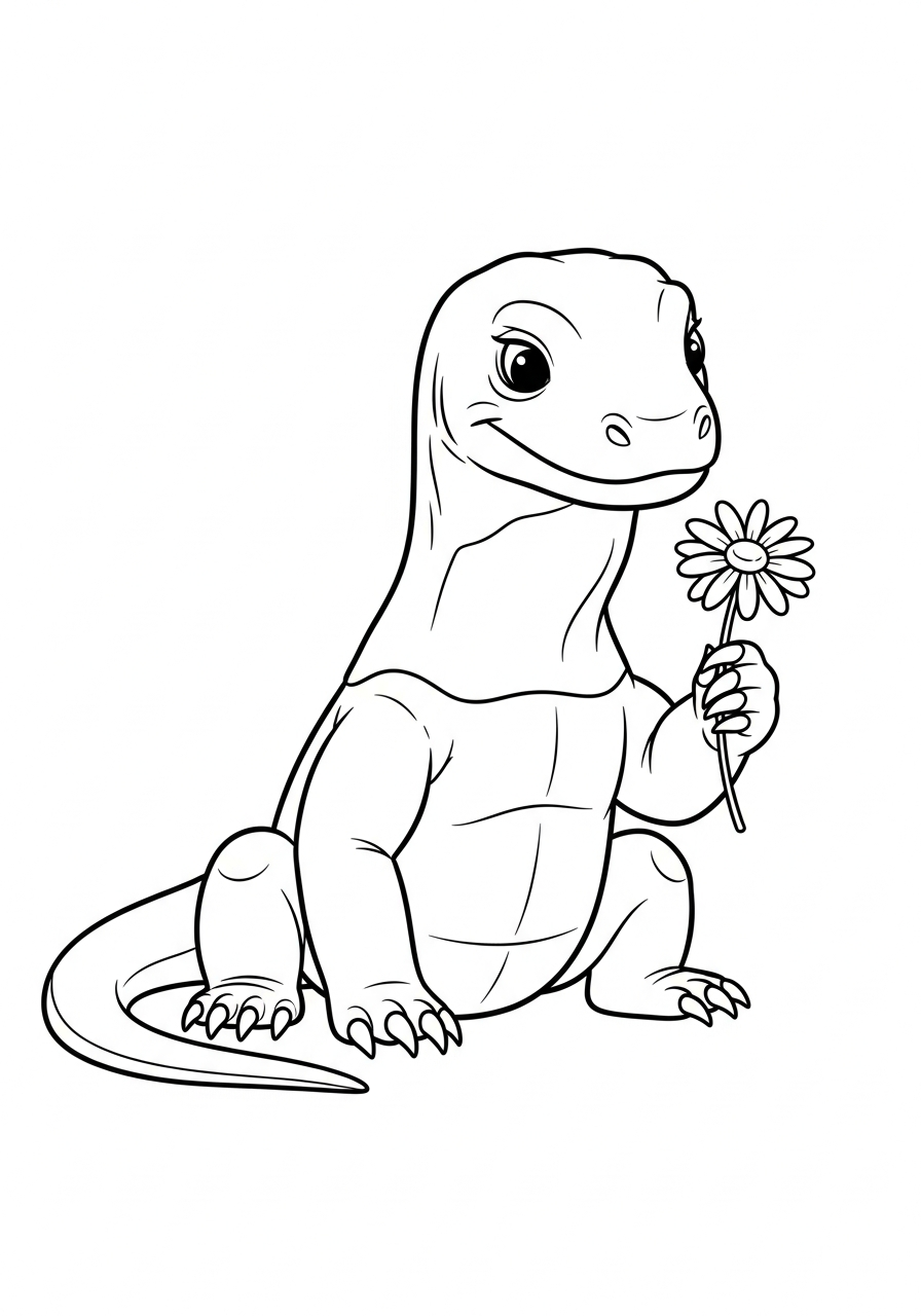 free komodo dragon coloring page