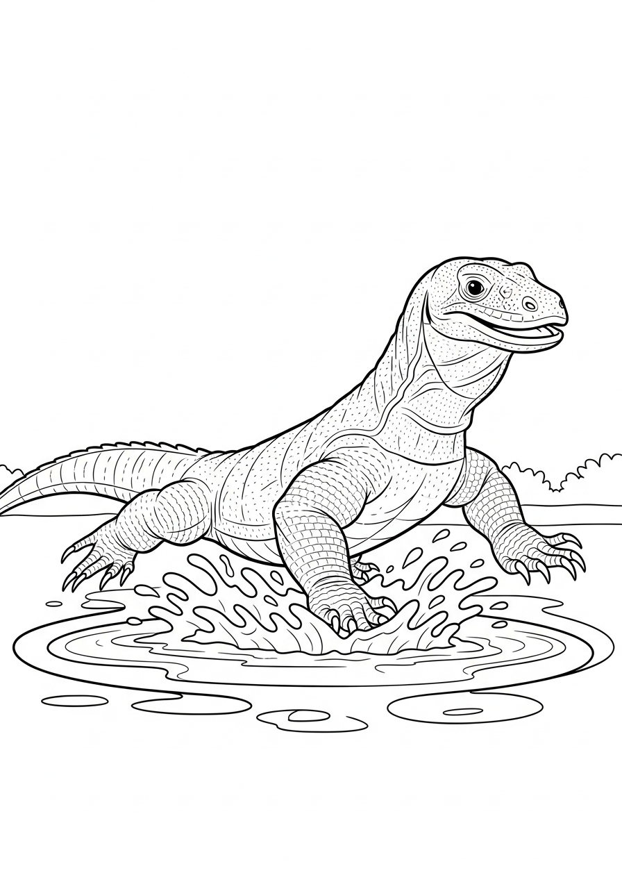 top komodo dragon coloring pages