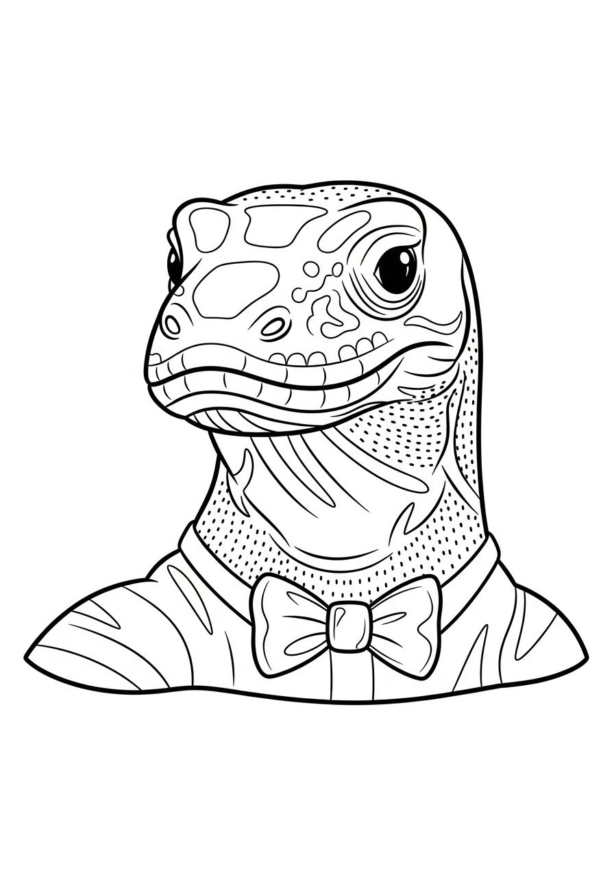 printable komodo dragon coloring pages for kids