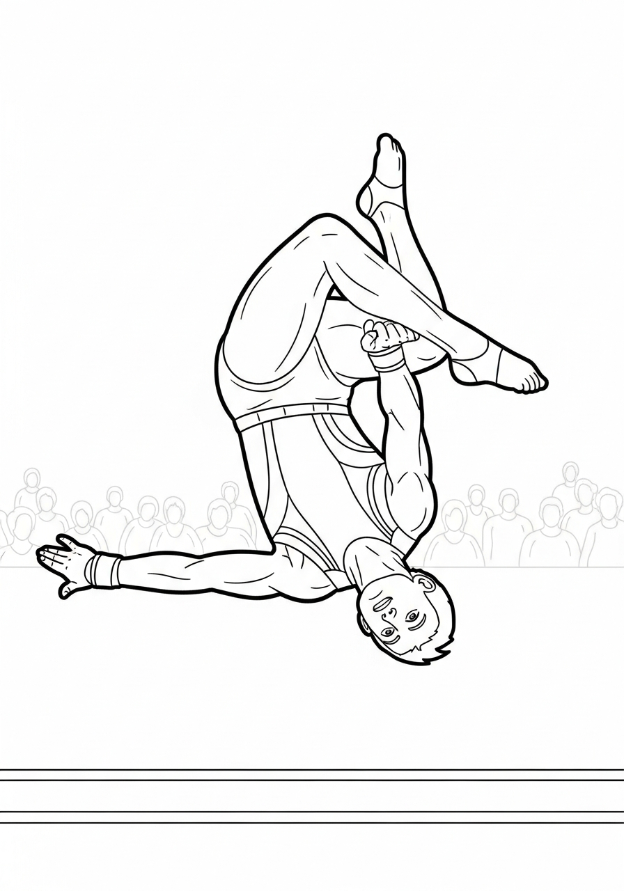 gymnastics coloring pages for preschoolers