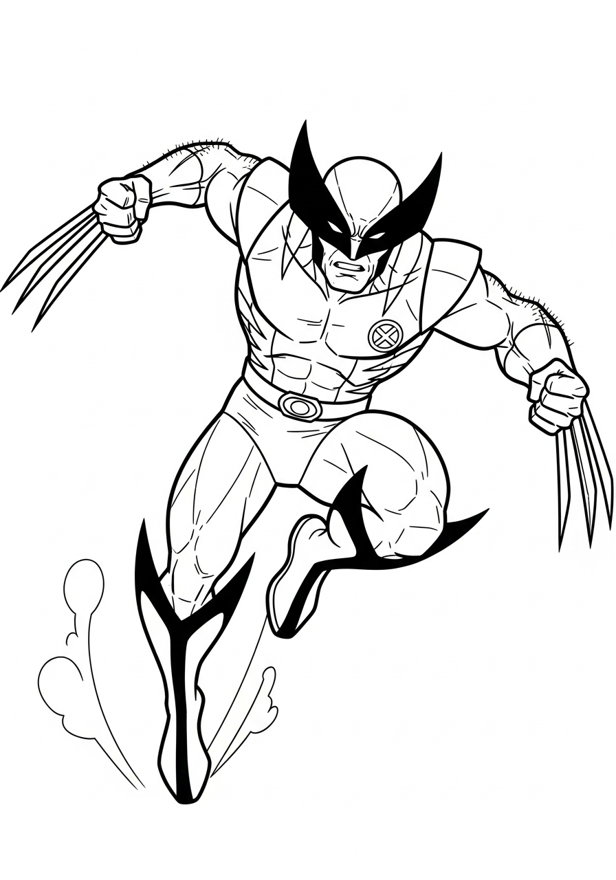 Wolverine coloring pages printable pdf
