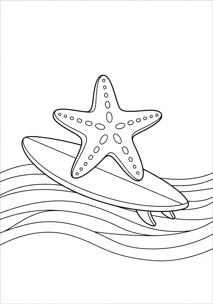 printable Starfish coloring book