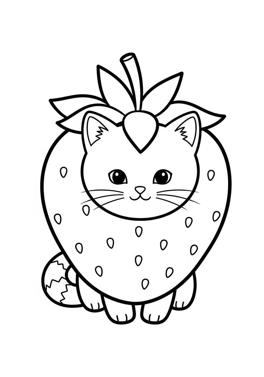 free printable strawberry coloring pages