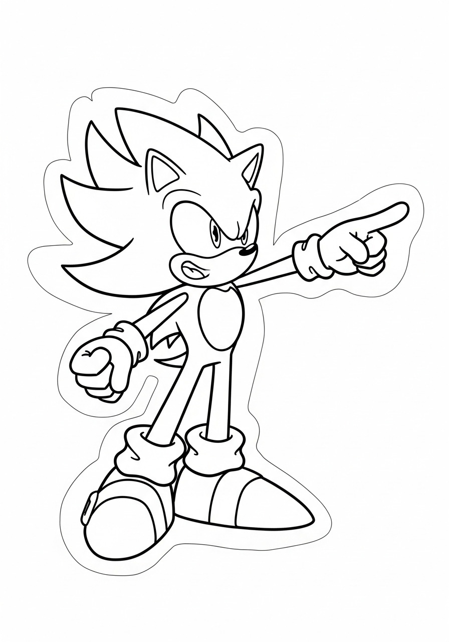 Super Sonic coloring illustrations