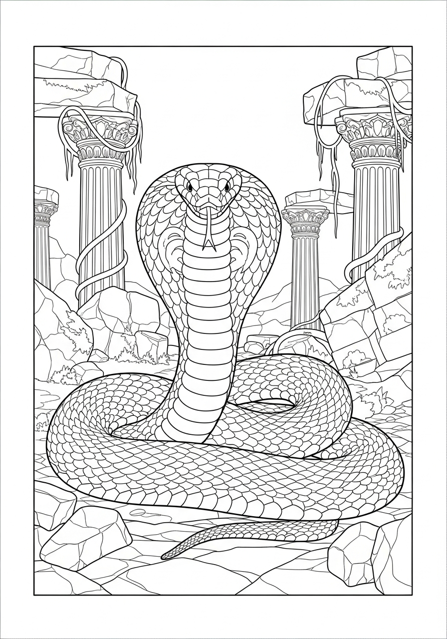 King Cobra coloring pages