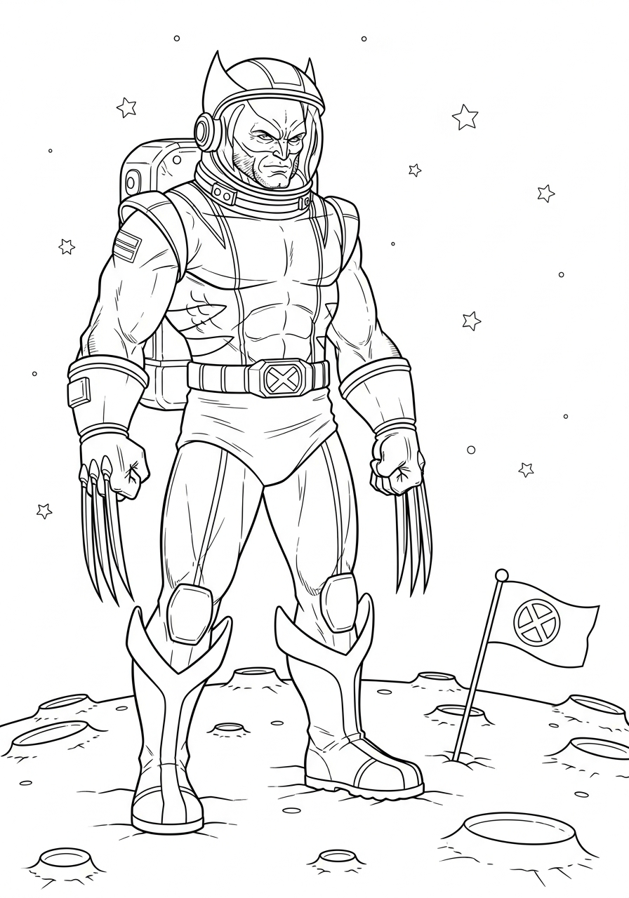 Wolverine coloring pages for girls
