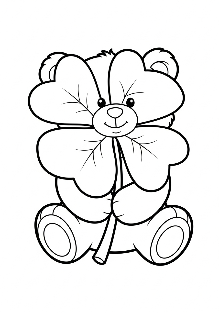 4 Leaf Clover coloring page