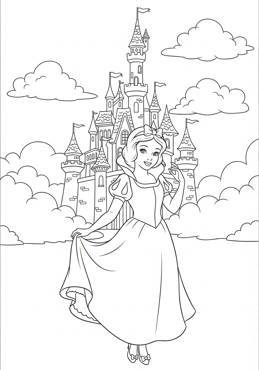 Snow White coloring pages for printing