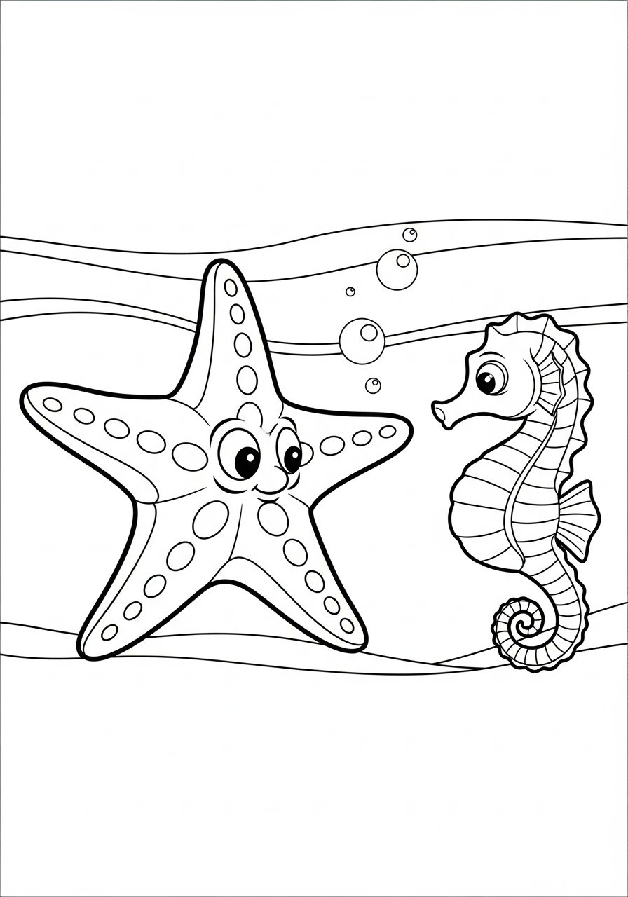 Starfish coloring pages advanced