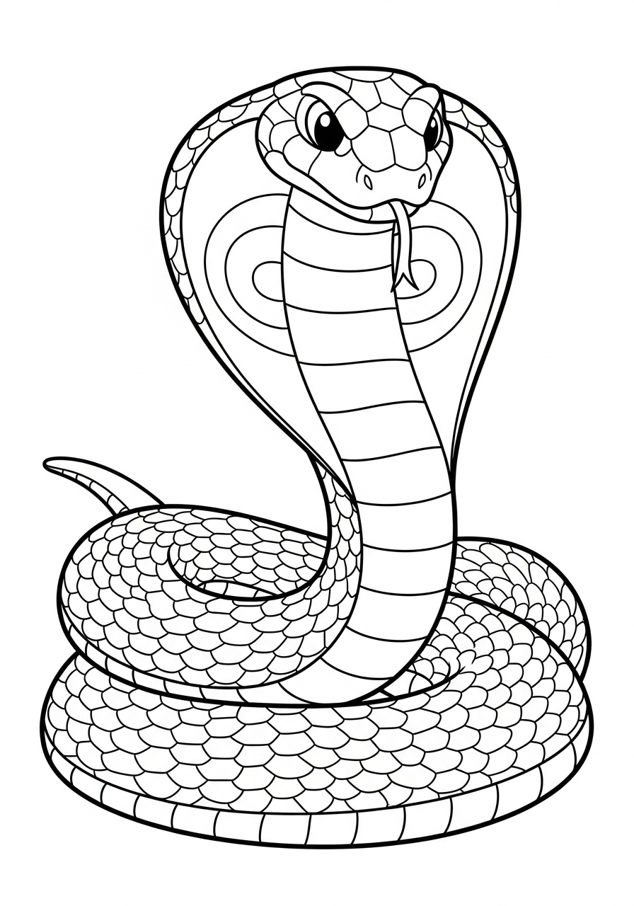 King Cobra coloring pages to print