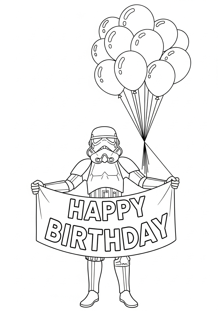 Stormtrooper coloring page to print