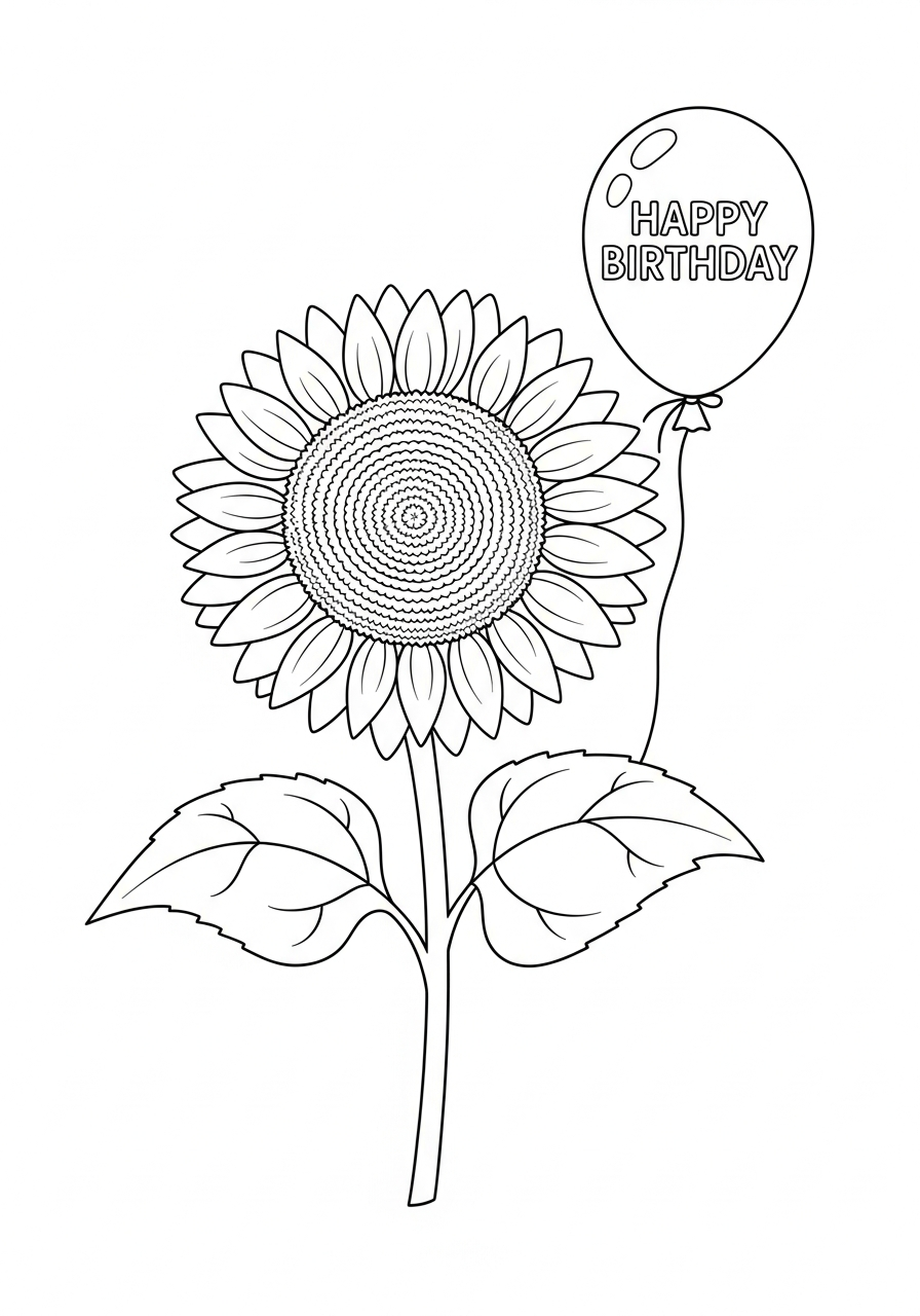 sunflower coloring pictures