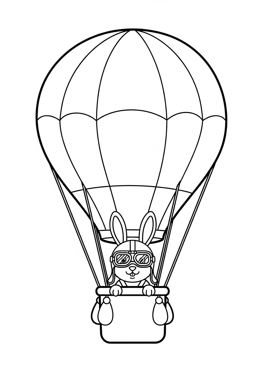 Hot Air Balloon coloring pages free